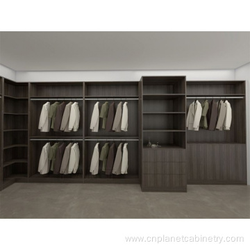 Wood modern bedroom wardrobes walk-in closet